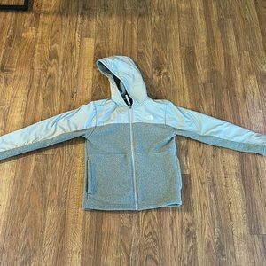 Light/Dark grey north face zip up